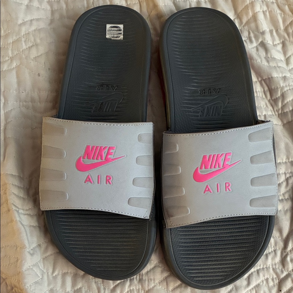 Nike Slide Sandals with Pink Logo
